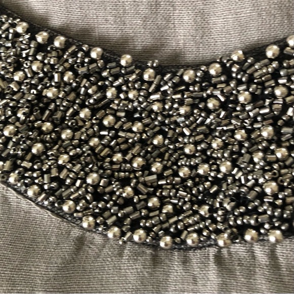 Lina Tomei Linen Beaded Neck Italian Dress sz L - Picture 10 of 11